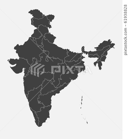 Vector template India country map divided on state 61938828
