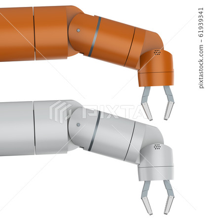 Robotic arm isolated Robotic arm isolated 61939341
