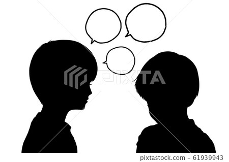 A boy who talks and a boy who listens while talking down 61939943