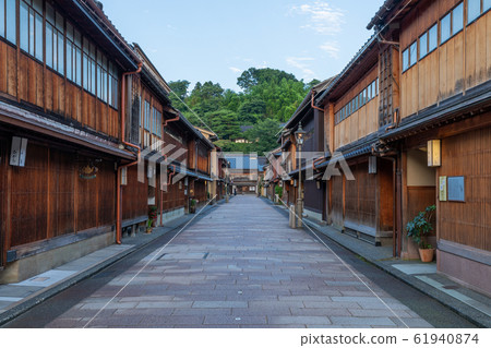 Ishikawa Kanazawa Higashi Chaya Street Stock Photo