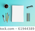  Modern workspace. Top view. Flat lay style. 61944389