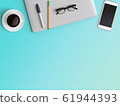  Modern workspace. Top view. Flat lay style. 61944393