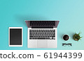  Modern workspace. Top view. Flat lay style. 61944399