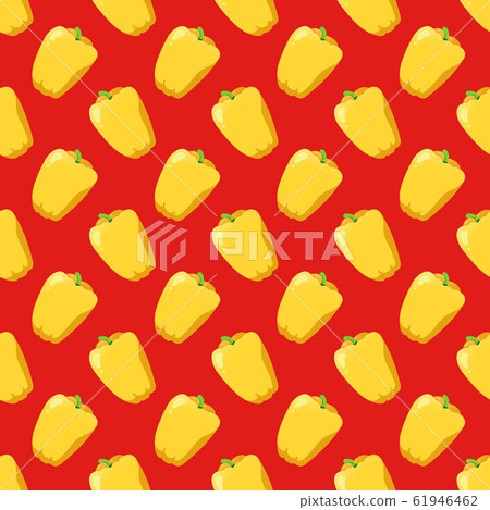 Yellow bell pepper pattern illustration Yellow bell pepper pattern illustration 61946462