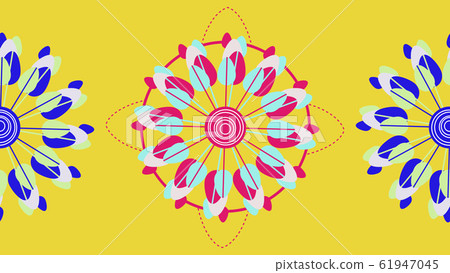 Flowers animation in the yellow backdrop Flowers animation in the yellow backdrop 61947045