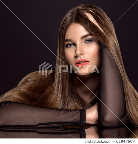 Woman with beauty long brown hair. Beauty woman Woman with beauty long brown hair. Beauty woman 61947607