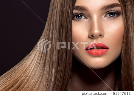 Woman with beauty long brown hair. Beauty woman Woman with beauty long brown hair. Beauty woman 61947611