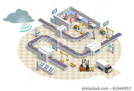Smart factory A illustration Smart factory A illustration 61948933