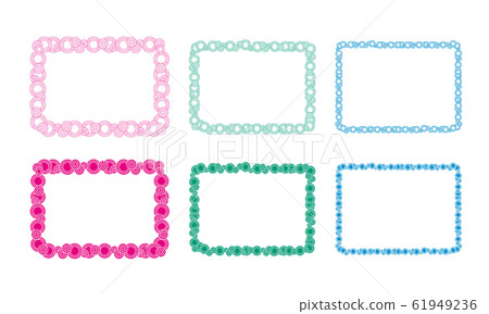 Round connection frame set - Stock Illustration [61949236] - PIXTA