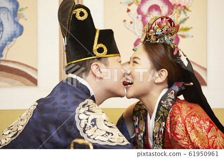 Wedding, marriage, bleached, young man, young woman, groom, bride, husband, wife, wife, wife, wedding, wedding, fatigue 61950961