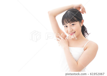 Young woman who cares about armpits Young woman who cares about armpits 61952067