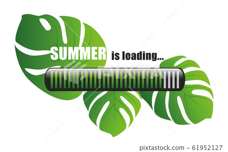 summer is loading palm leaf beackground summer is loading palm leaf beackground 61952127