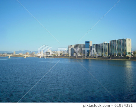 Riverside Cityscape and Landscape Miyazaki Oyodogawa 61954351