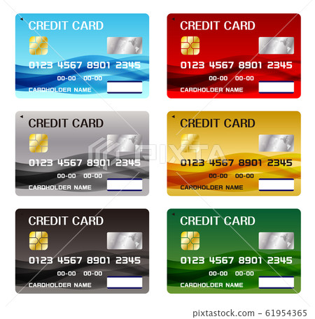 Credit card design image that can be used for cashless payment 61954365