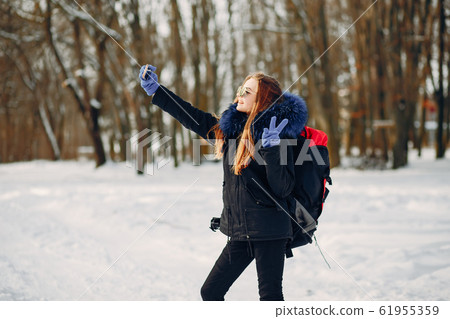 girl with backpack girl with backpack 61955359