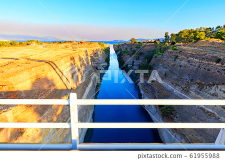 Corinth Canal in Greece. View of the Gulf 61955988