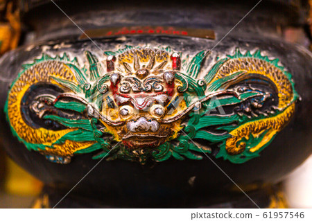 Decor in a Chinese temple. Traditional Chinese Decor in a Chinese temple. Traditional Chinese 61957546