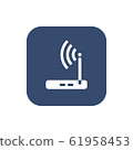 Wireless router icon wifi adsl ethernet modem hub . 61958453