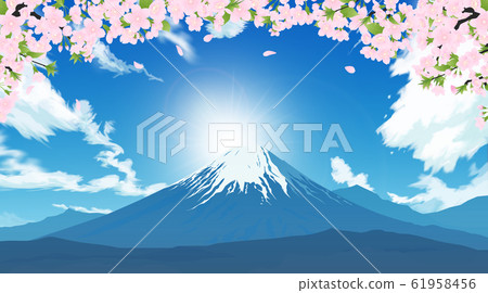 富士和櫻花 61958456