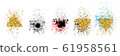 Abstract stippling texture splashes. Trendy objects for design 61958561