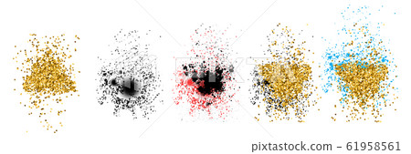 Abstract stippling texture splashes. Trendy objects for design 61958561