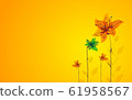 Beautiful color floral card. Sunny background. 61958567