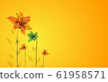Beautiful color floral card. Sunny background. 61958571