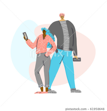 Young adult characters isolated Vector flat design Young adult characters isolated Vector flat design 61958648