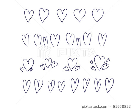 Hearts set isolated on white. Vector design. - Stock Illustration ...