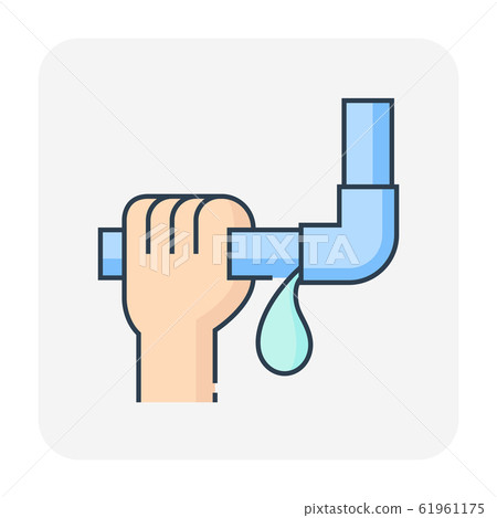 burst pipe icon 61961175