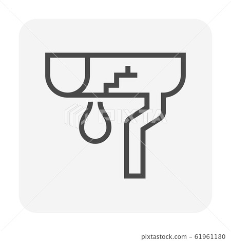 gutter damage icon 61961180