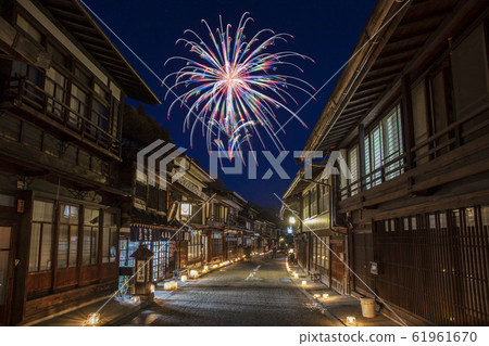 [Nagano Prefecture] Winter Narai-juku-Ice Candle Festival Fireworks- 61961670
