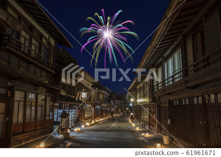 [長野縣]冬季Narai-juku-冰燭節煙花- 61961671