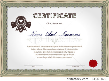 Certificate vintage style 61961822