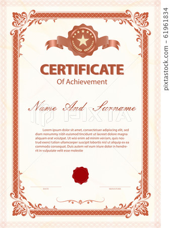 Certificate vintage style 61961834