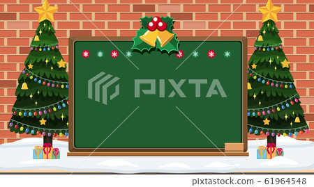 Border template with christmas theme 61964548