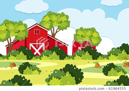An outdoor scene with rural house An outdoor scene with rural house 61964555