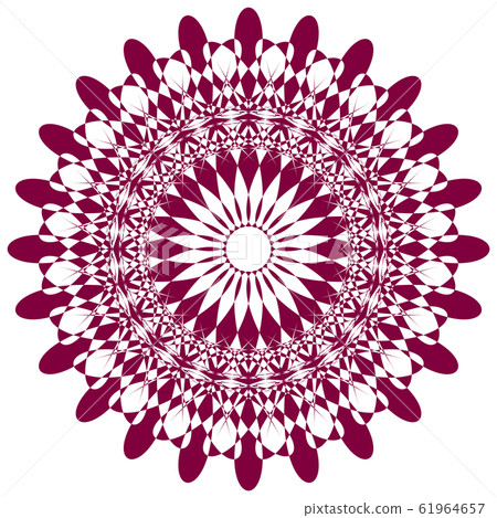 Mandala pattern design in red color Mandala pattern design in red color 61964657