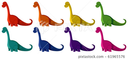 Brachiosaurs in eight different colors Brachiosaurs in eight different colors 61965576