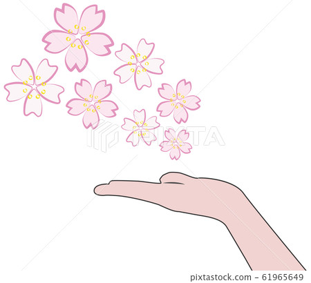Sakura and hands Sakura and hands 61965649