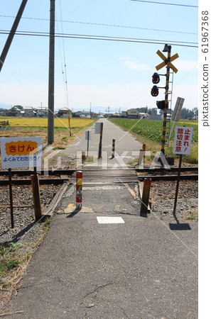 Railroad crossings, railroad tracks 61967368