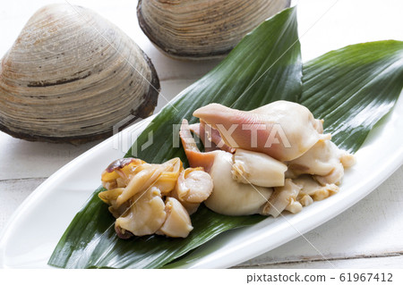 Northern mussel, squid sashimi, Northern mussel, squid sashimi, 61967412