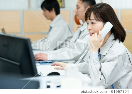 工作服,電話服務,辦公室,商業 工作服,電話服務,辦公室,商業 61967504