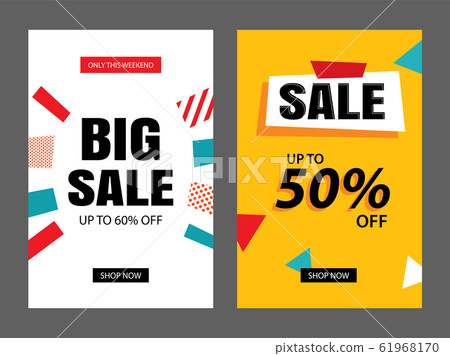 Set of sale banner templates. Vector illustrations Set of sale banner templates. Vector illustrations 61968170