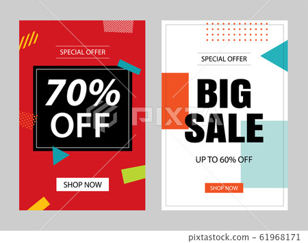 Set of sale banner templates. Vector illustrations 61968171