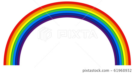 Rainbow colorful nature icon - Stock Illustration [61968932] - PIXTA
