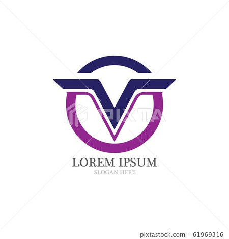 V Logo Template vector icon illustration V Logo Template vector icon illustration 61969316