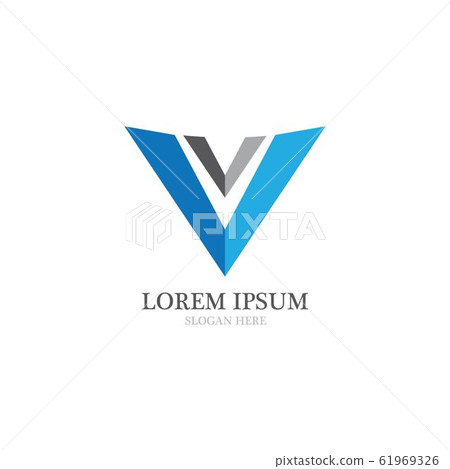 V Logo Template vector icon illustration V Logo Template vector icon illustration 61969326