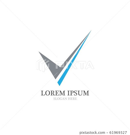 V Logo Template vector icon illustration V Logo Template vector icon illustration 61969327
