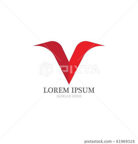 V Logo Template vector icon illustration V Logo Template vector icon illustration 61969328